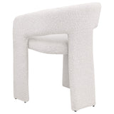 Silla de comedor tapizada Eudora Boucle color crema (juego de 2)