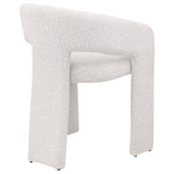 Silla de comedor tapizada Eudora Boucle color crema (juego de 2)