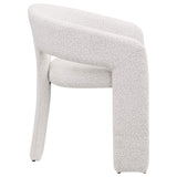 Silla de comedor tapizada Eudora Boucle color crema (juego de 2)