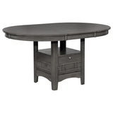 Juego de comedor Lavon de 5 piezas con hojas extensibles ovaladas, gris medio