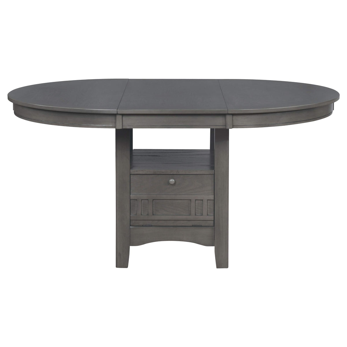 Juego de comedor Lavon de 5 piezas con hojas extensibles ovaladas, gris medio
