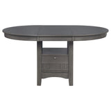 Juego de comedor Lavon de 5 piezas con hojas extensibles ovaladas, gris medio