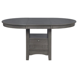 Juego de comedor Lavon de 5 piezas con hojas extensibles ovaladas, gris medio