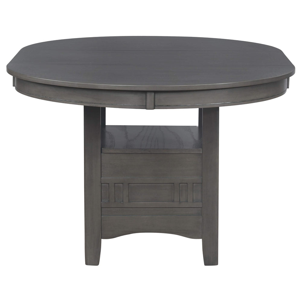 Juego de comedor Lavon de 5 piezas con hojas extensibles ovaladas, gris medio