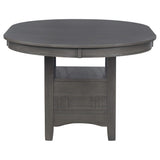 Juego de comedor Lavon de 5 piezas con hojas extensibles ovaladas, gris medio