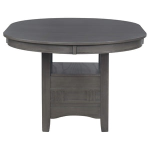 Juego de comedor Lavon de 5 piezas con hojas extensibles ovaladas, gris medio