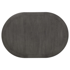 Juego de comedor Lavon de 5 piezas con hojas extensibles ovaladas, gris medio
