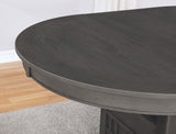 Juego de comedor Lavon de 5 piezas con hojas extensibles ovaladas, gris medio