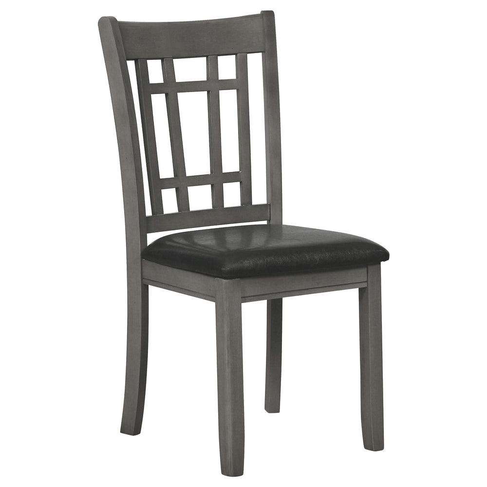 Juego de comedor Lavon de 5 piezas con hojas extensibles ovaladas, gris medio