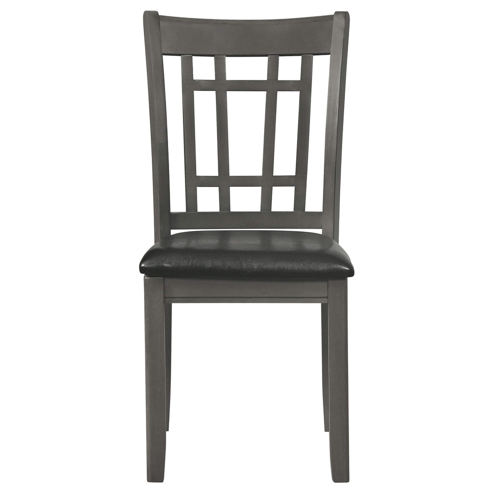 Juego de comedor Lavon de 5 piezas con hojas extensibles ovaladas, gris medio