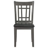 Juego de comedor Lavon de 5 piezas con hojas extensibles ovaladas, gris medio