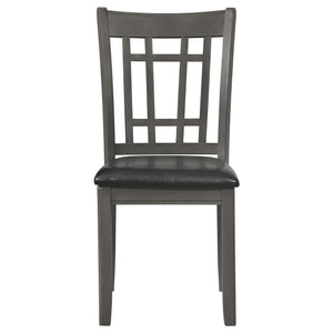 Juego de comedor Lavon de 5 piezas con hojas extensibles ovaladas, gris medio