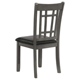 Juego de comedor Lavon de 5 piezas con hojas extensibles ovaladas, gris medio