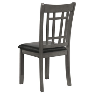 Juego de comedor Lavon de 5 piezas con hojas extensibles ovaladas, gris medio