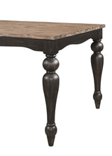 Juego de comedor rectangular Bridget de 6 piezas en color carbón y arena