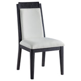 Juego de mesa de comedor Brookmead de 5 piezas con hojas extensibles, color negro