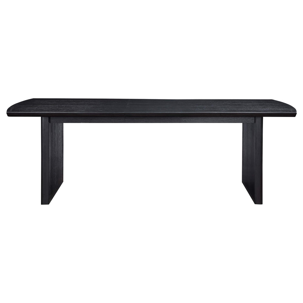 Juego de mesa de comedor Brookmead de 7 piezas con hojas extensibles, color negro