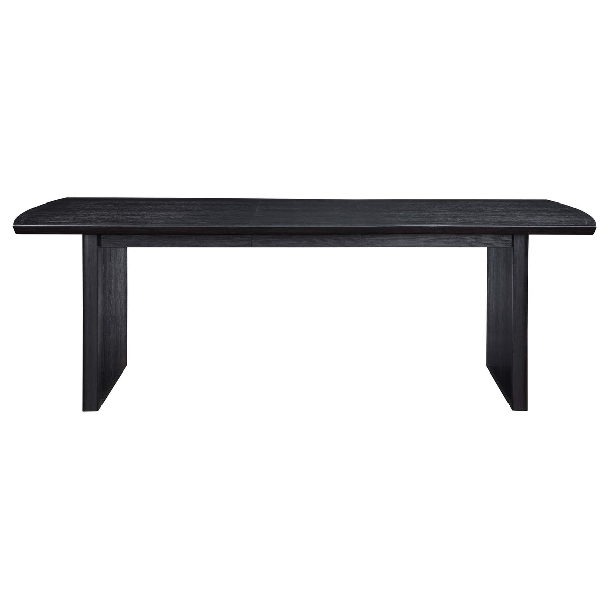 Juego de mesa de comedor Brookmead de 7 piezas con hojas extensibles, color negro