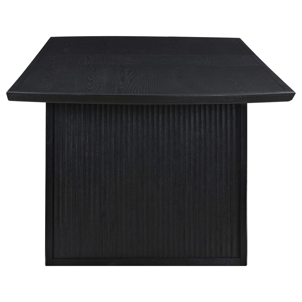 Juego de mesa de comedor Brookmead de 7 piezas con hojas extensibles, color negro