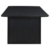 Juego de mesa de comedor Brookmead de 7 piezas con hojas extensibles, color negro