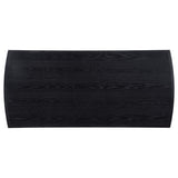 Juego de mesa de comedor Brookmead de 7 piezas con hojas extensibles, color negro
