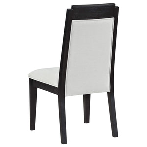 Juego de mesa de comedor Brookmead de 7 piezas con hojas extensibles, color negro