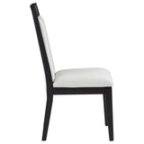 Juego de mesa de comedor Brookmead de 7 piezas con hojas extensibles, color negro
