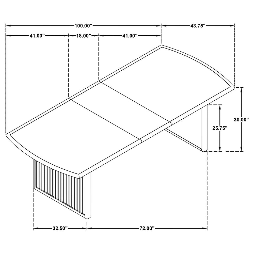 Juego de mesa de comedor Brookmead de 9 piezas con hojas extensibles, color negro