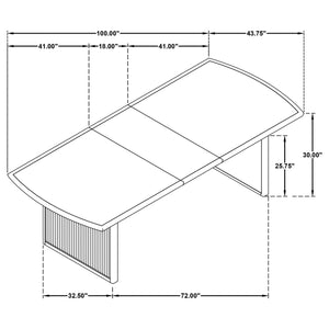 Juego de mesa de comedor Brookmead de 9 piezas con hojas extensibles, color negro