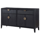 Aparador tipo buffet de 4 puertas Brookmead, color negro