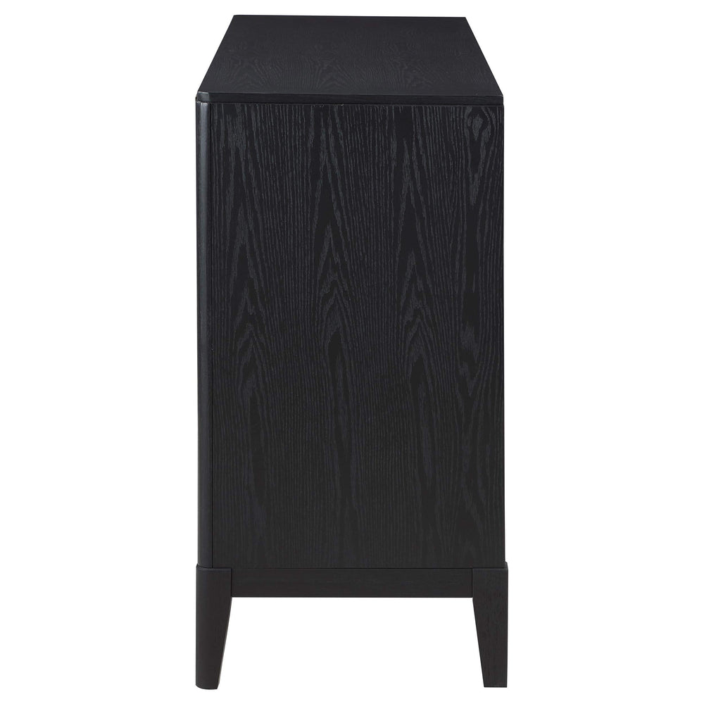 Aparador tipo buffet de 4 puertas Brookmead, color negro