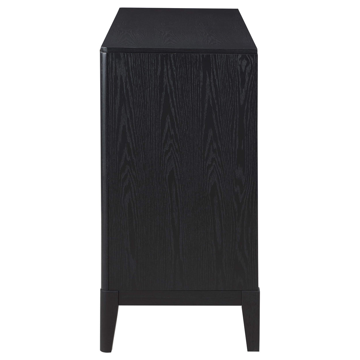 Aparador tipo buffet de 4 puertas Brookmead, color negro