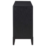 Aparador tipo buffet de 4 puertas Brookmead, color negro