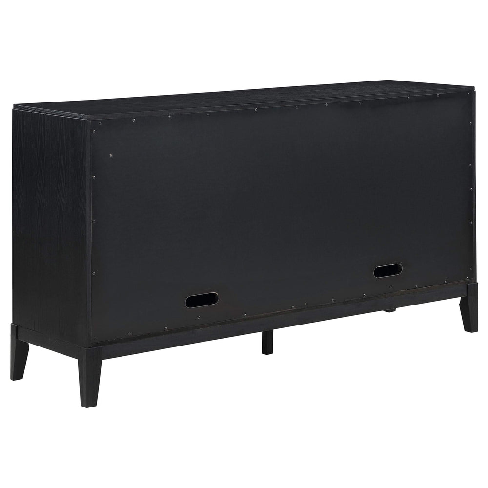 Aparador tipo buffet de 4 puertas Brookmead, color negro