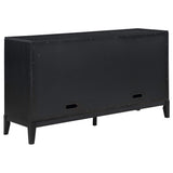 Aparador tipo buffet de 4 puertas Brookmead, color negro