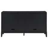 Aparador tipo buffet de 4 puertas Brookmead, color negro