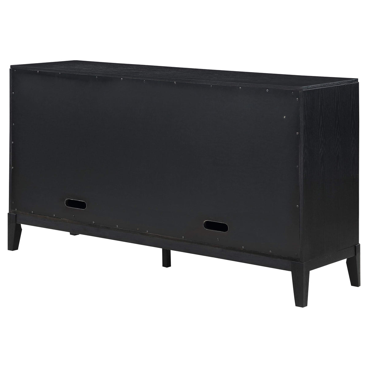 Aparador tipo buffet de 4 puertas Brookmead, color negro