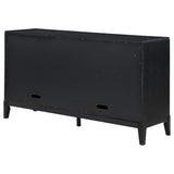 Aparador tipo buffet de 4 puertas Brookmead, color negro