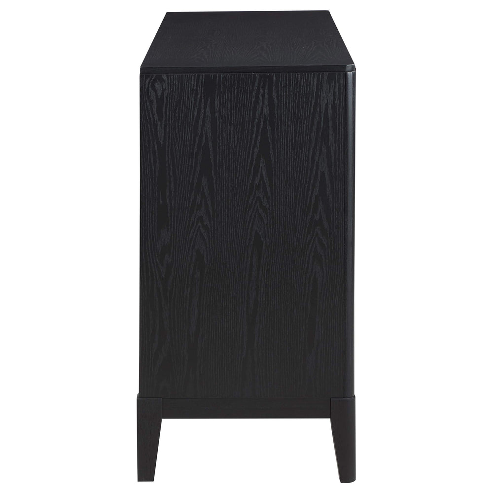 Aparador tipo buffet de 4 puertas Brookmead, color negro