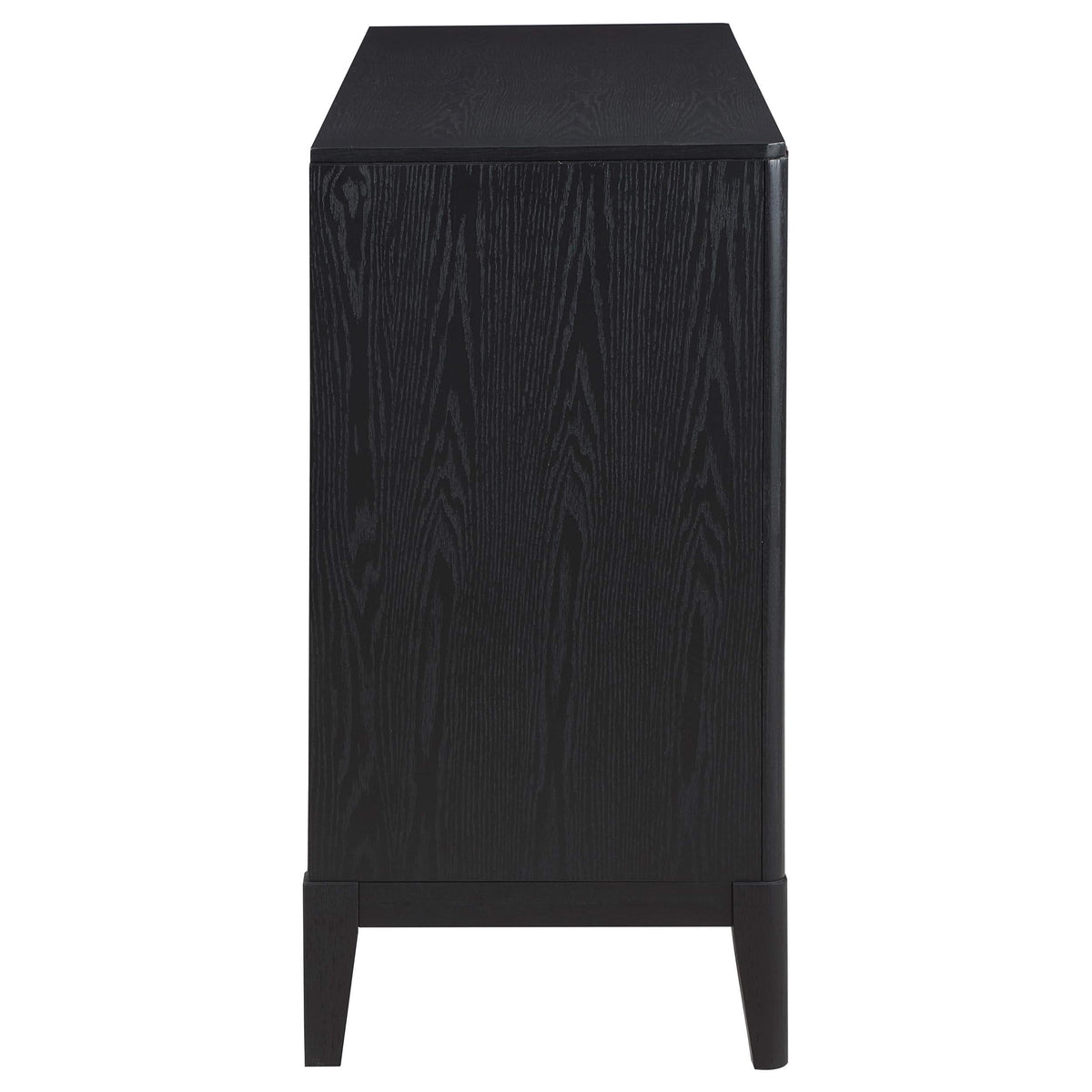 Aparador tipo buffet de 4 puertas Brookmead, color negro