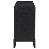 Aparador tipo buffet de 4 puertas Brookmead, color negro