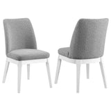 Silla de comedor tapizada Carissa gris claro (juego de 2)