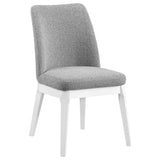 Silla de comedor tapizada Carissa gris claro (juego de 2)