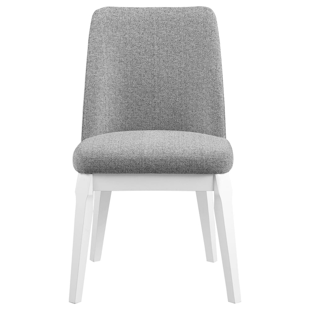 Silla de comedor tapizada Carissa gris claro (juego de 2)
