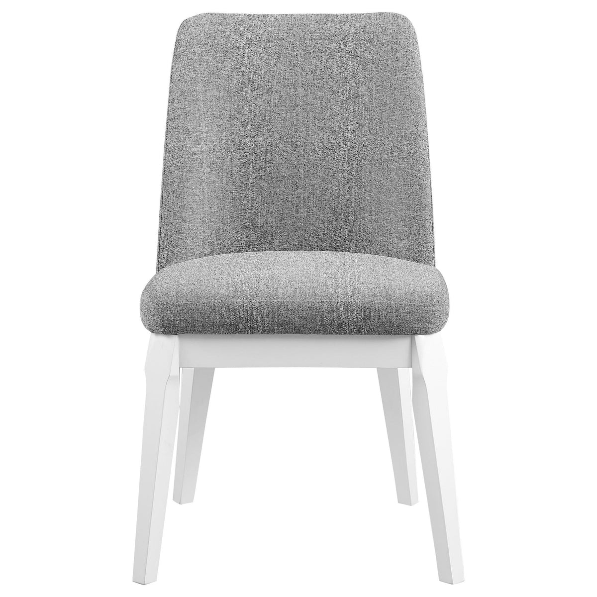 Silla de comedor tapizada Carissa gris claro (juego de 2)