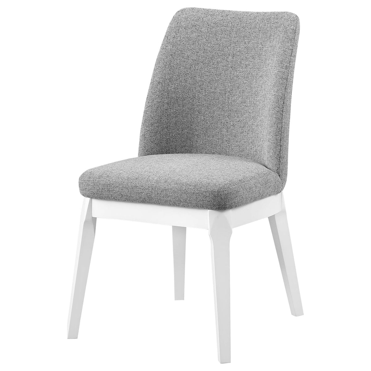 Silla de comedor tapizada Carissa gris claro (juego de 2)