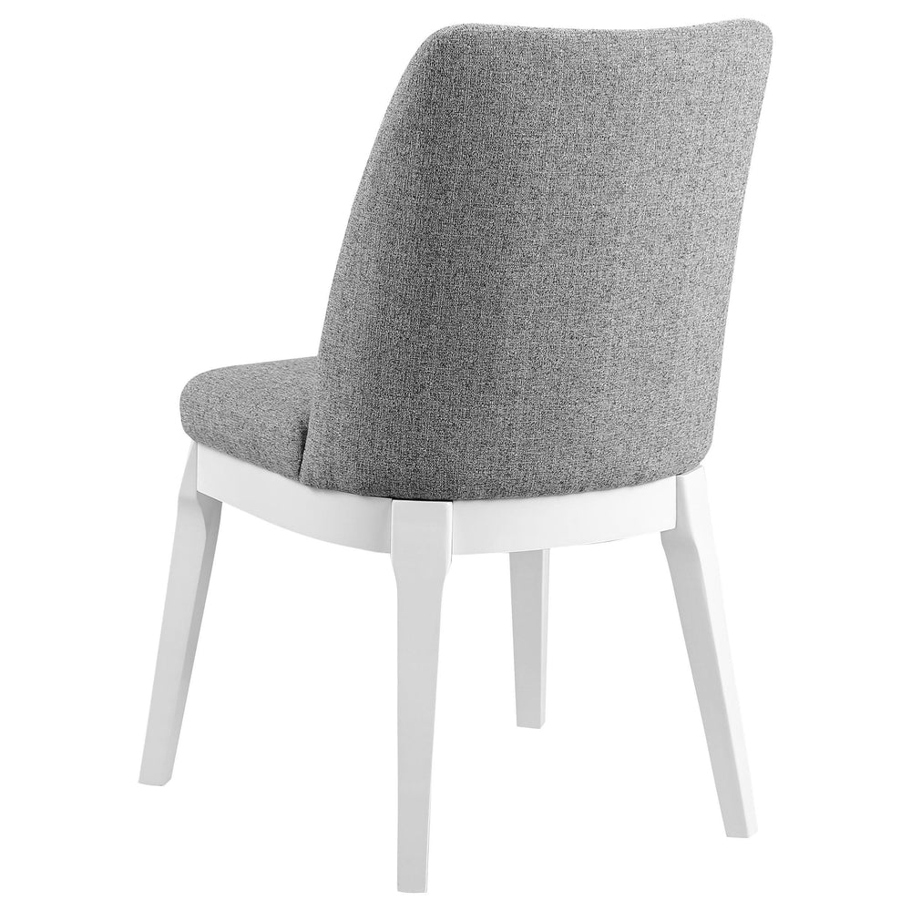 Silla de comedor tapizada Carissa gris claro (juego de 2)