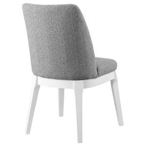 Silla de comedor tapizada Carissa gris claro (juego de 2)