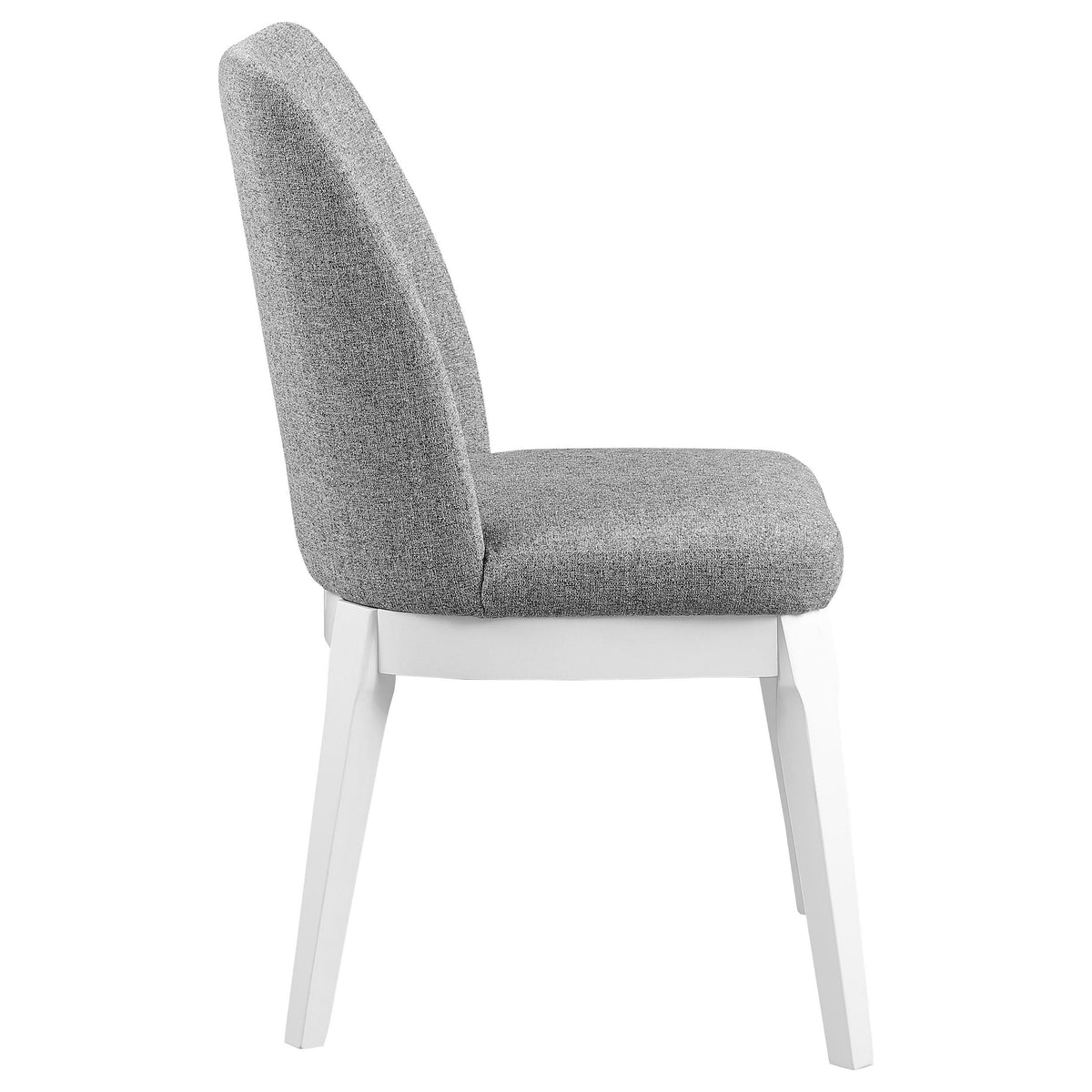Silla de comedor tapizada Carissa gris claro (juego de 2)