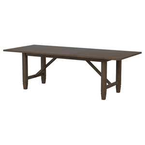 Juego de mesa de comedor rectangular Matisse de 5 piezas en marrón claro